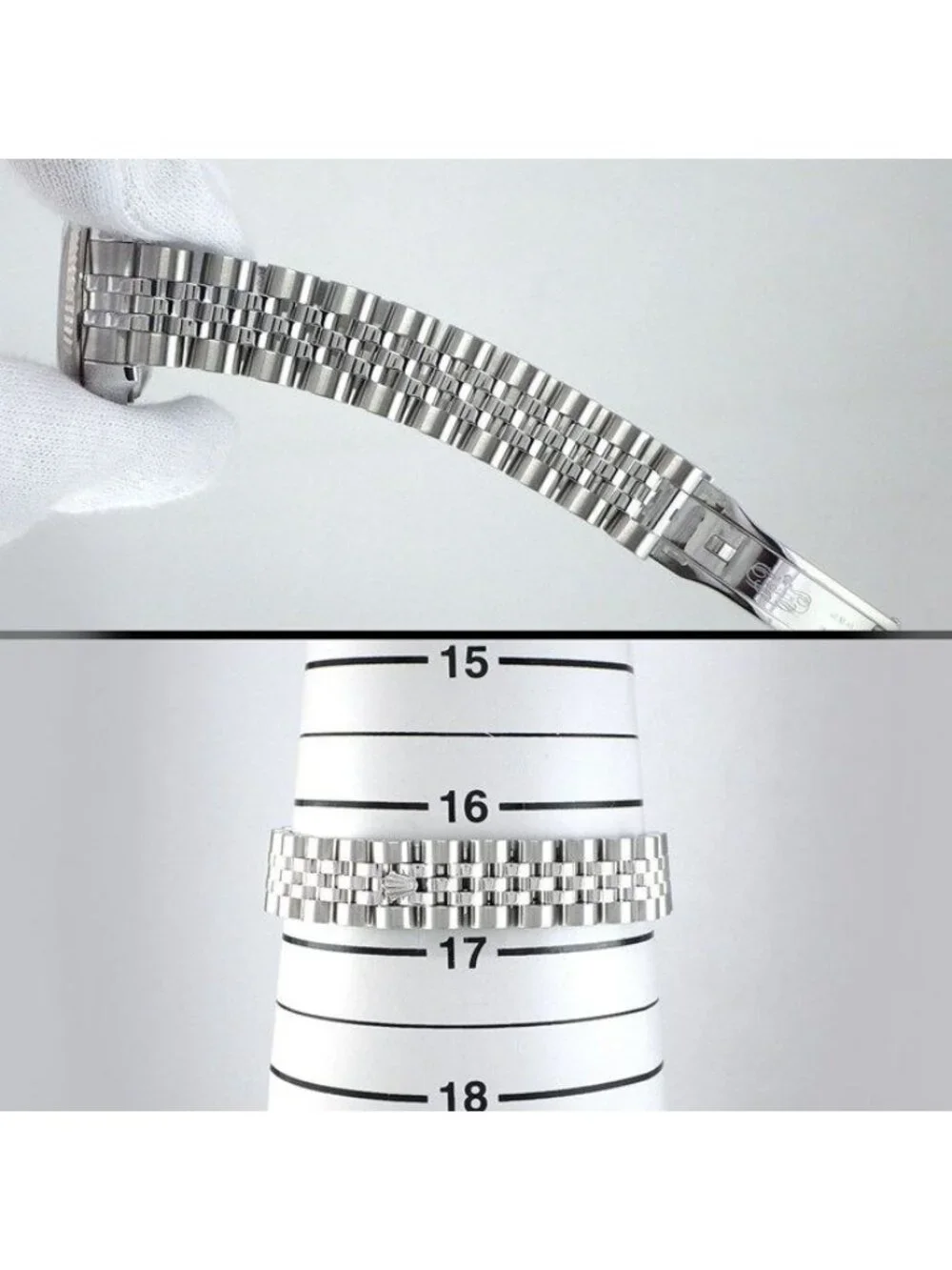Rolex Watch Datejust Sunray Silver Dial 18k White Gold SS Automatic